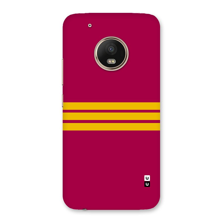 Horizontal Sports Stripes Back Case for Moto G5 Plus