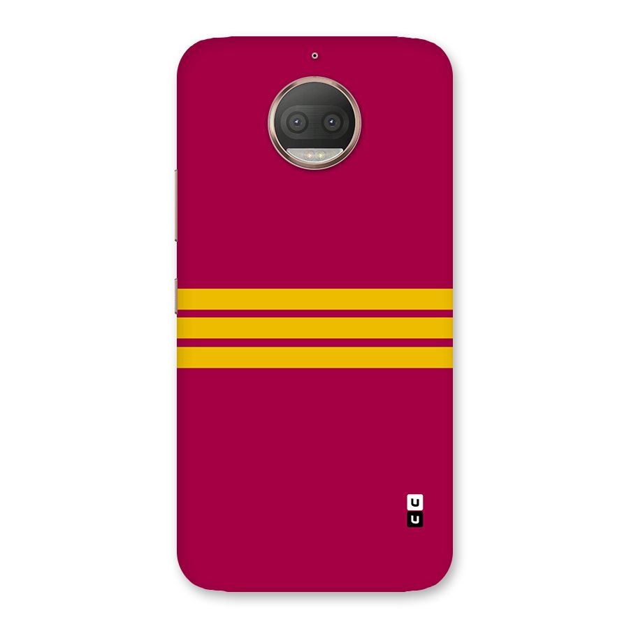 Horizontal Sports Stripes Back Case for Moto G5s Plus