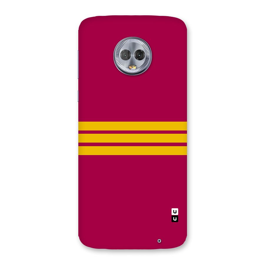 Horizontal Sports Stripes Back Case for Moto G6 Plus