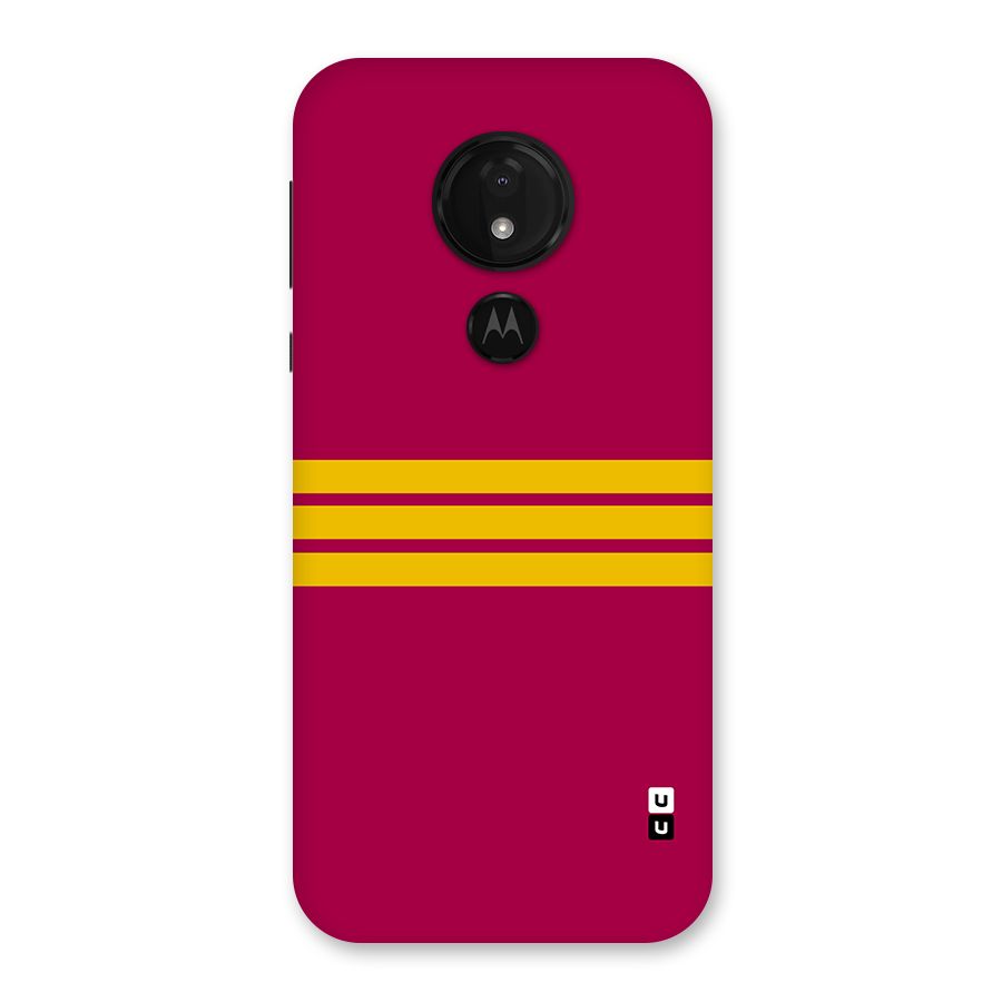 Horizontal Sports Stripes Back Case for Moto G7 Power