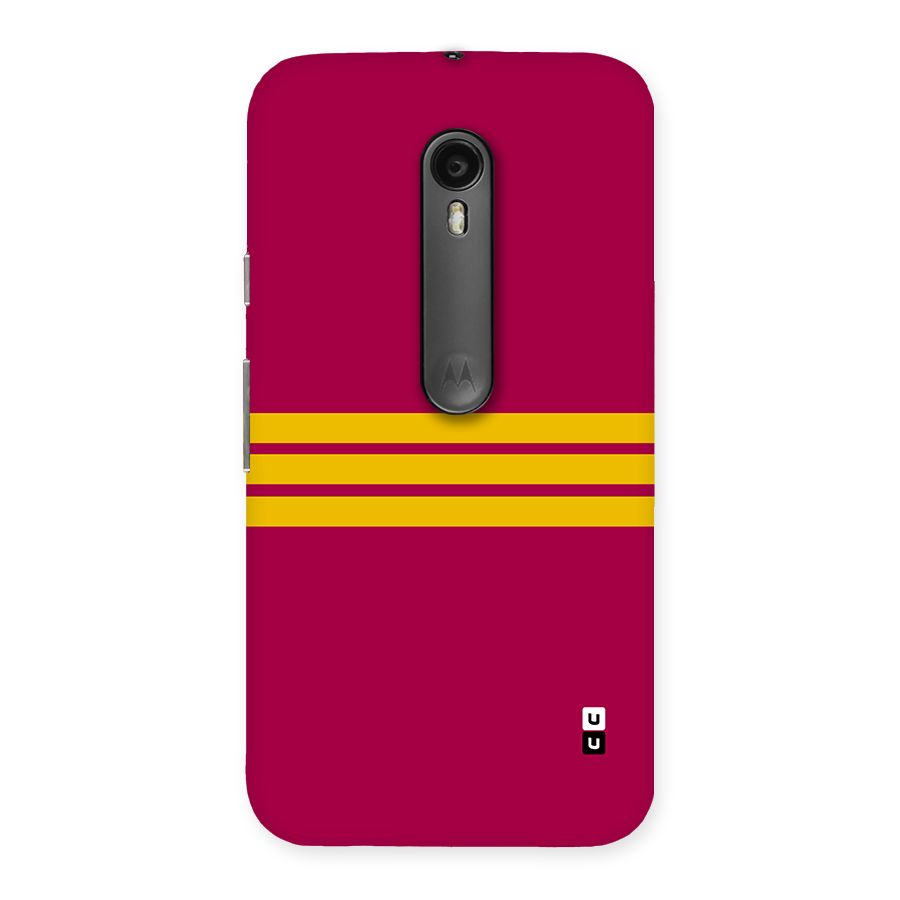 Horizontal Sports Stripes Back Case for Moto G Turbo