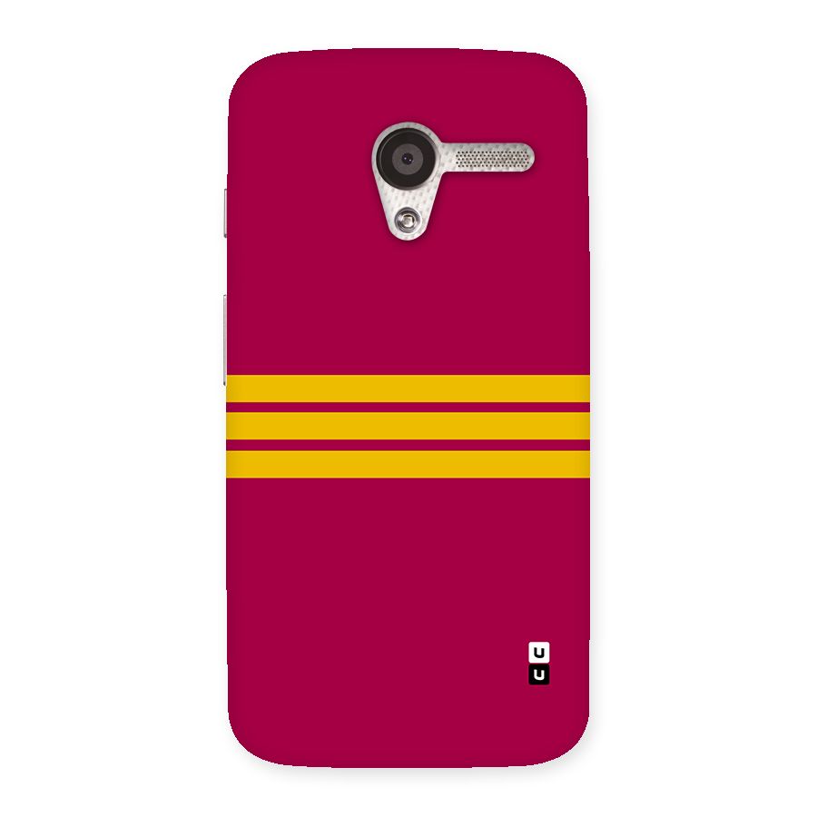 Horizontal Sports Stripes Back Case for Moto X