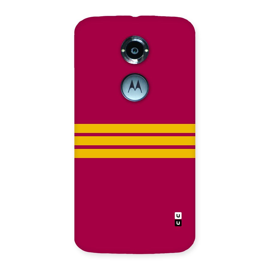 Horizontal Sports Stripes Back Case for Moto X2