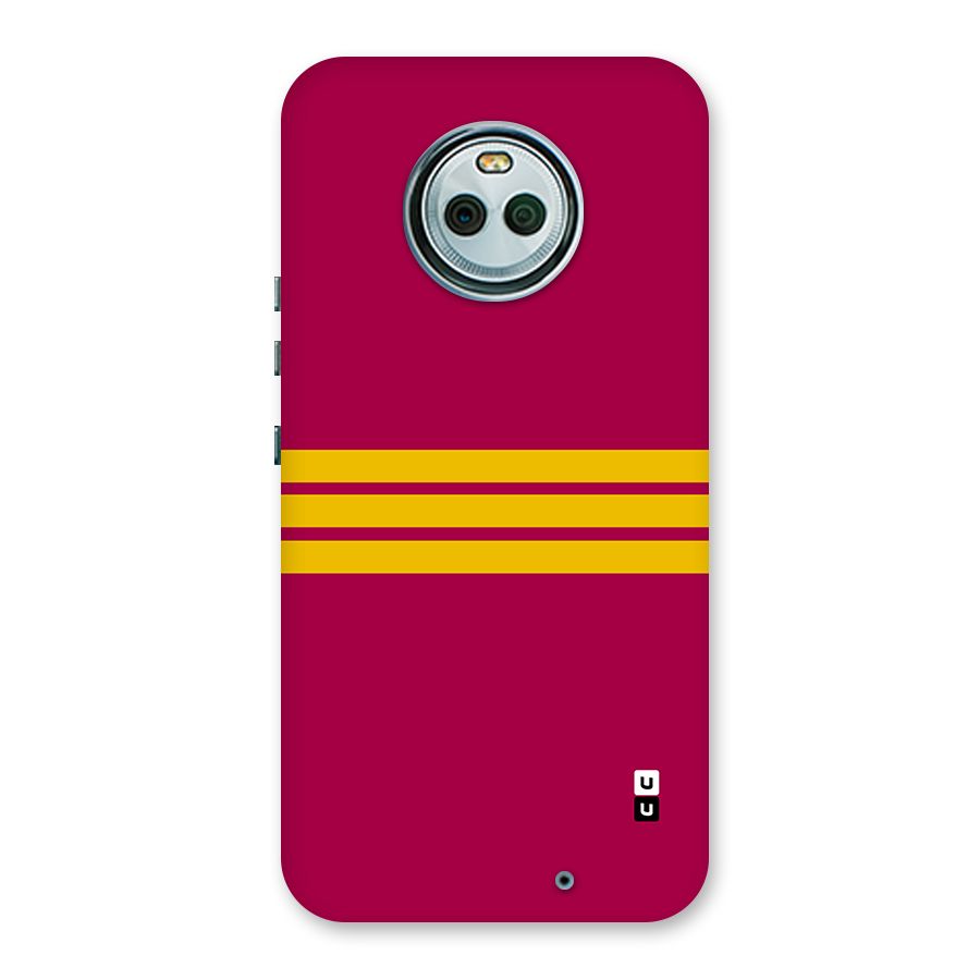 Horizontal Sports Stripes Back Case for Moto X4