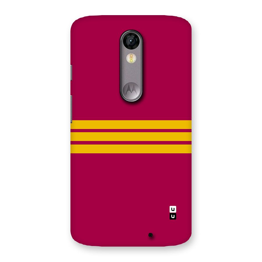 Horizontal Sports Stripes Back Case for Moto X Force