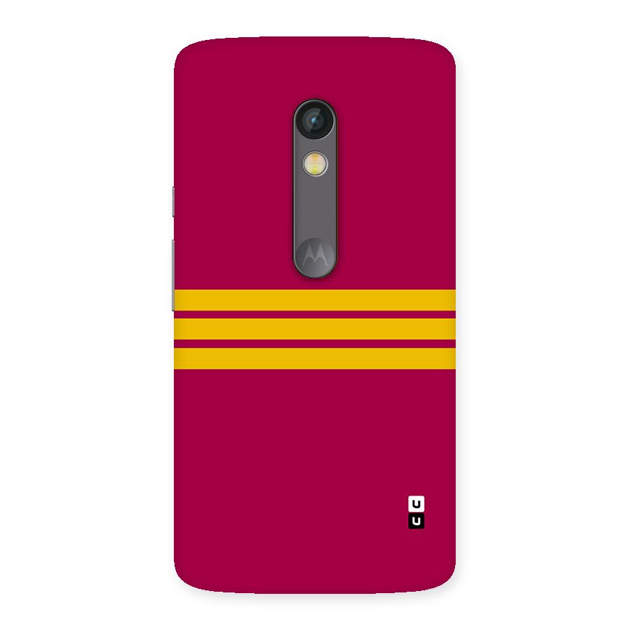 Horizontal Sports Stripes Back Case for Moto X Play