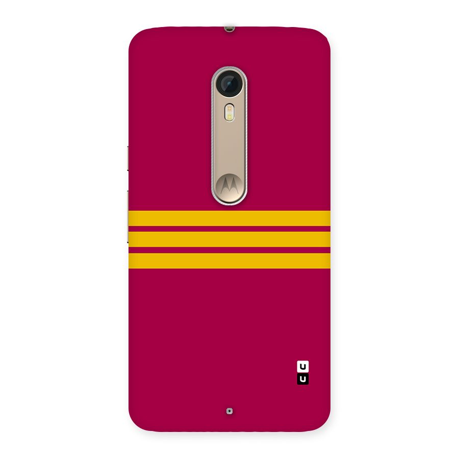 Horizontal Sports Stripes Back Case for Moto X Style