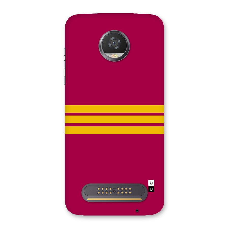 Horizontal Sports Stripes Back Case for Moto Z2 Play