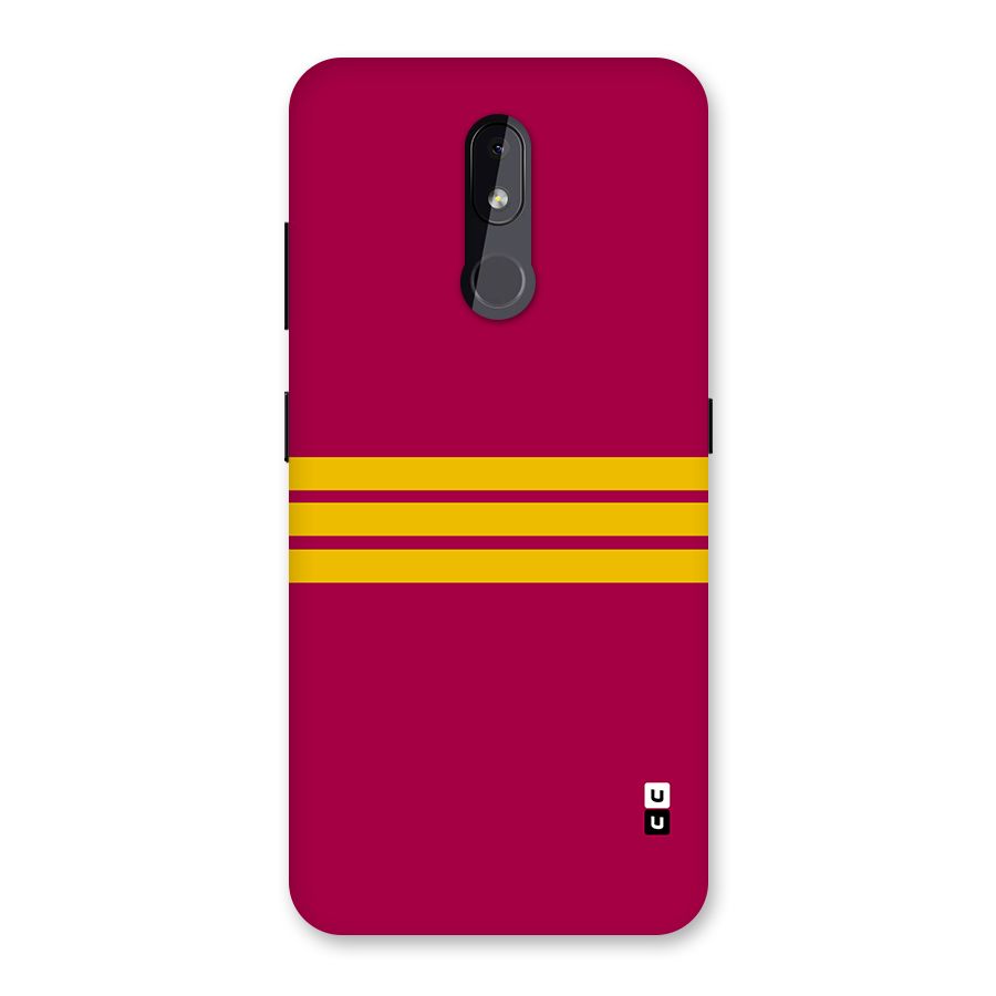 Horizontal Sports Stripes Back Case for Nokia 3.2
