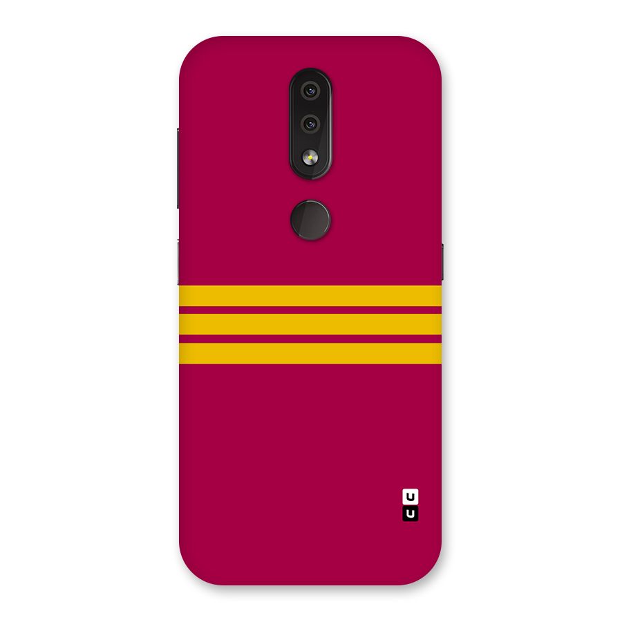 Horizontal Sports Stripes Back Case for Nokia 4.2