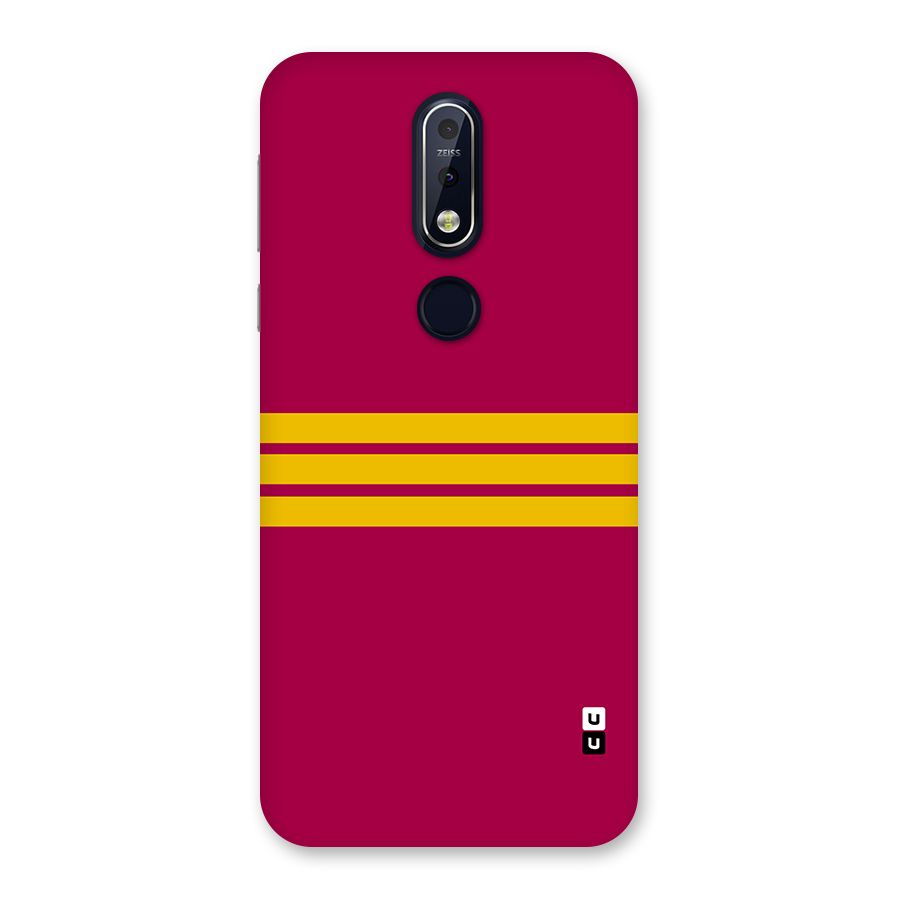 Horizontal Sports Stripes Back Case for Nokia 7.1