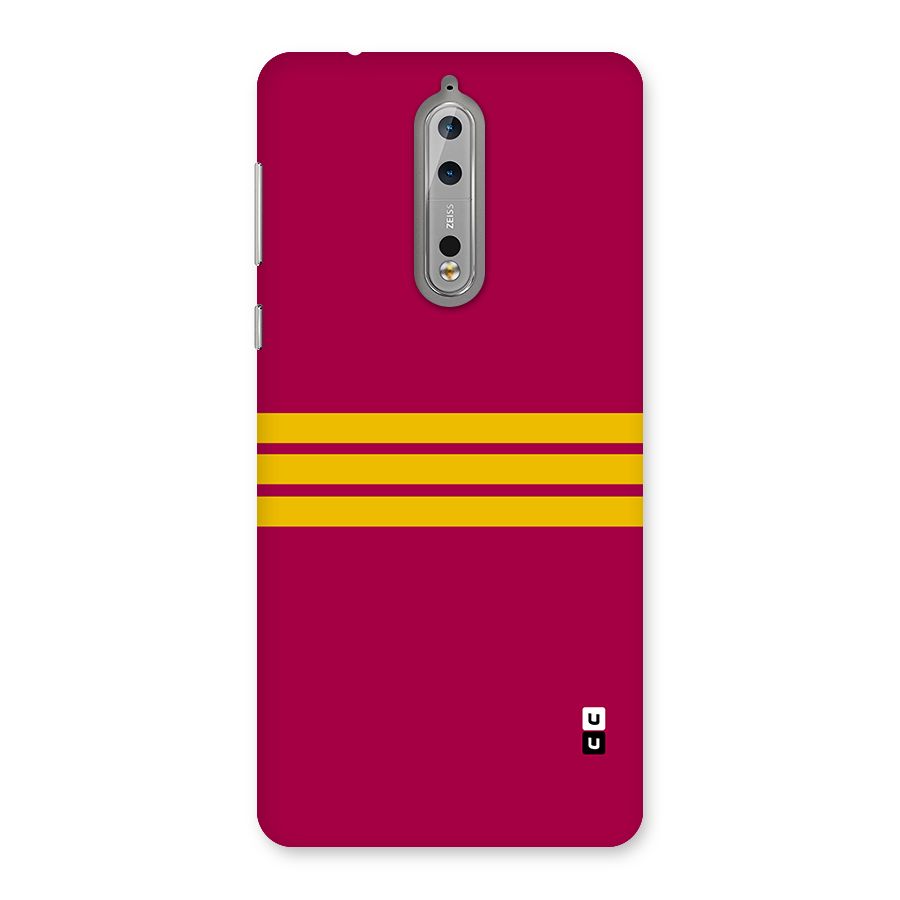 Horizontal Sports Stripes Back Case for Nokia 8