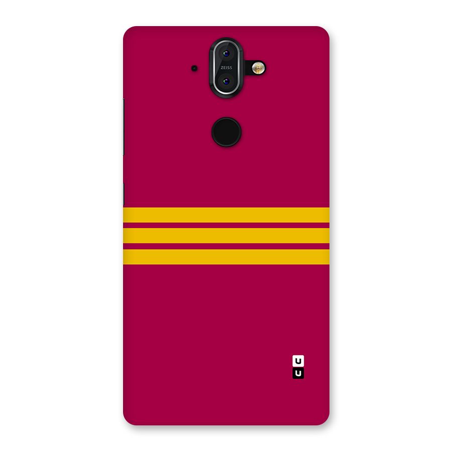 Horizontal Sports Stripes Back Case for Nokia 8 Sirocco