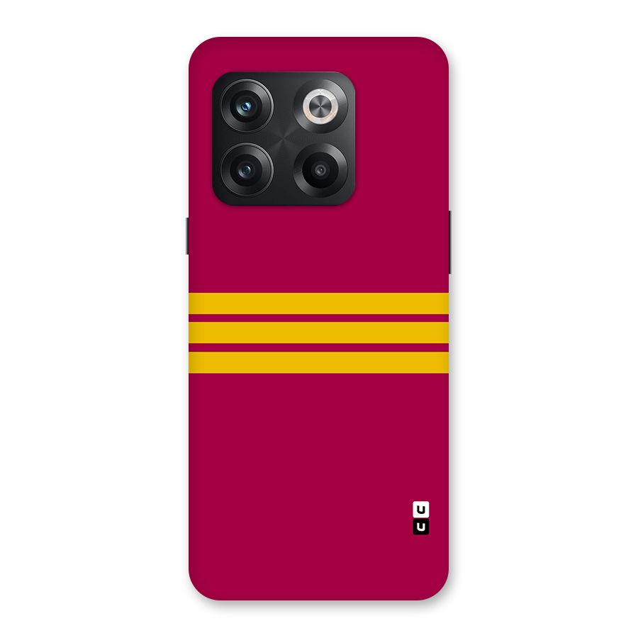 Horizontal Sports Stripes Back Case for OnePlus 10T