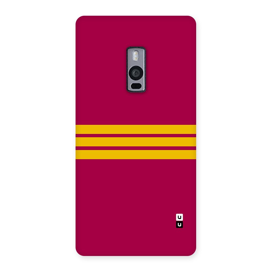 Horizontal Sports Stripes Back Case for OnePlus 2