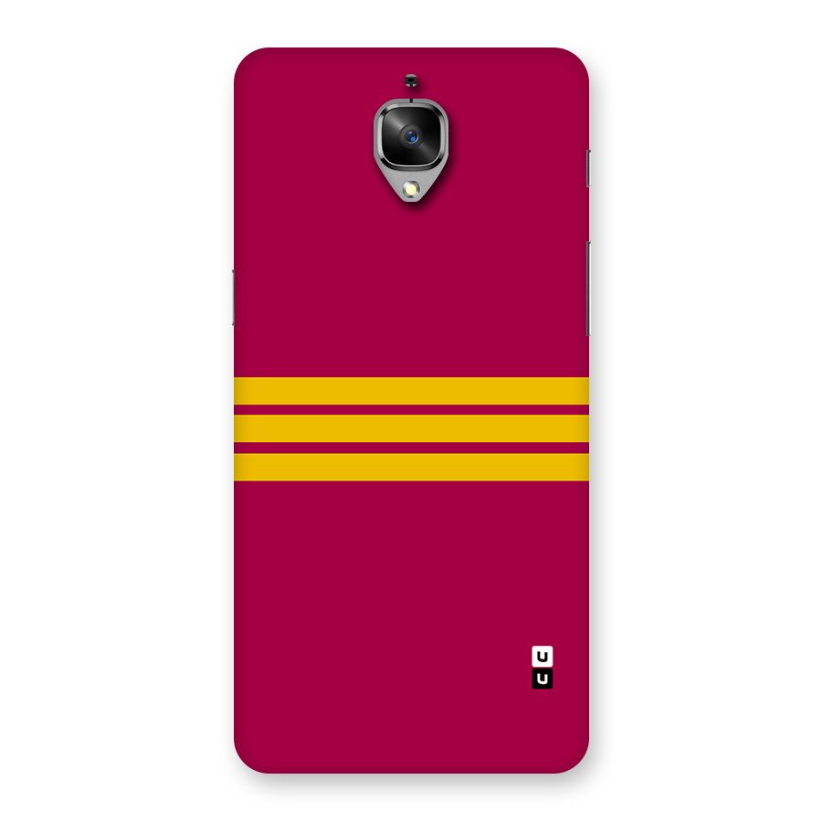 Horizontal Sports Stripes Back Case for OnePlus 3
