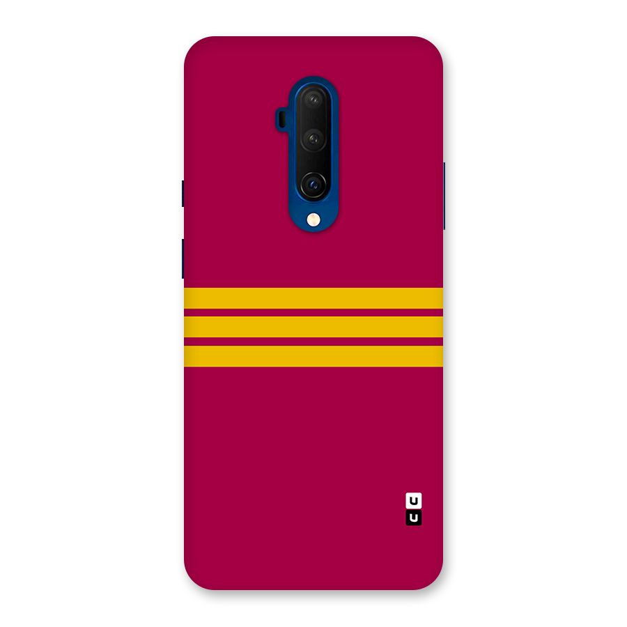 Horizontal Sports Stripes Back Case for OnePlus 7T Pro