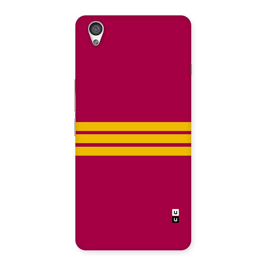 Horizontal Sports Stripes Back Case for OnePlus X