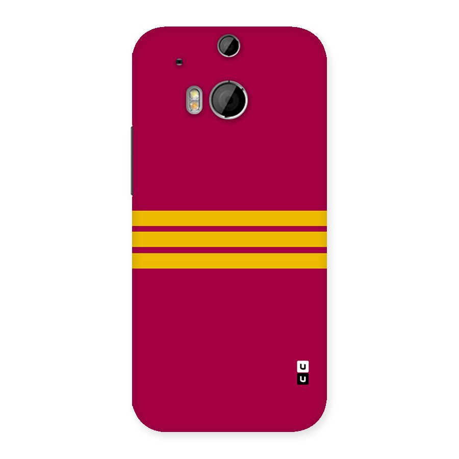 Horizontal Sports Stripes Back Case for One M8
