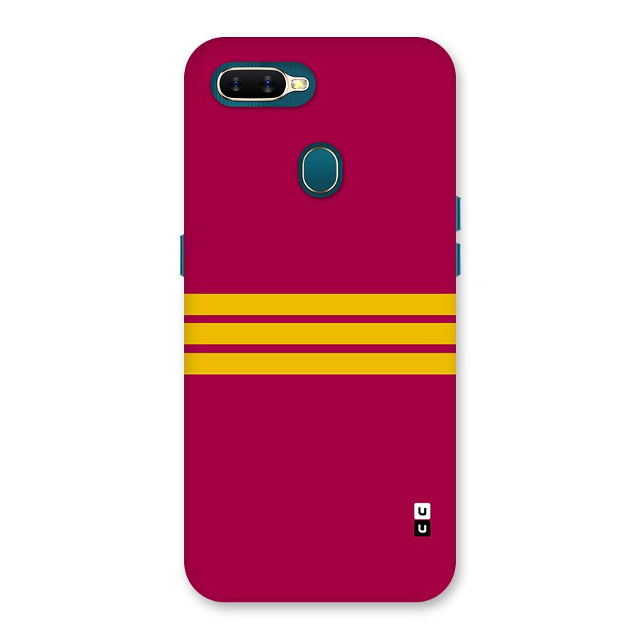 Horizontal Sports Stripes Back Case for Oppo A11k