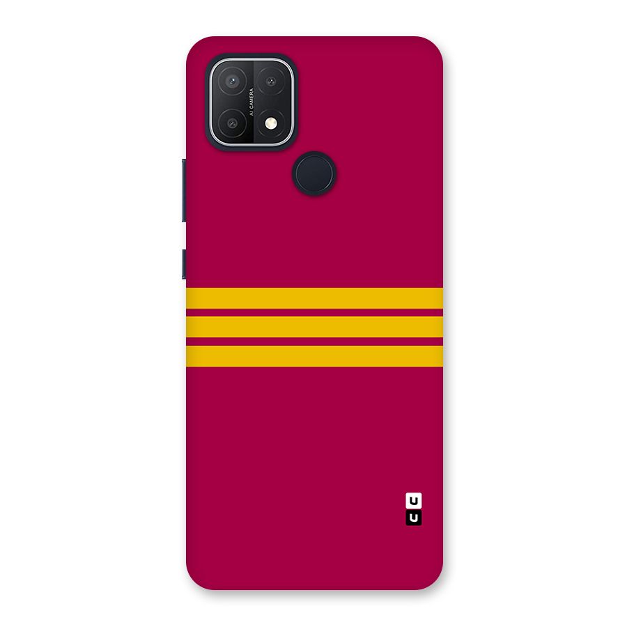 Horizontal Sports Stripes Back Case for Oppo A15s