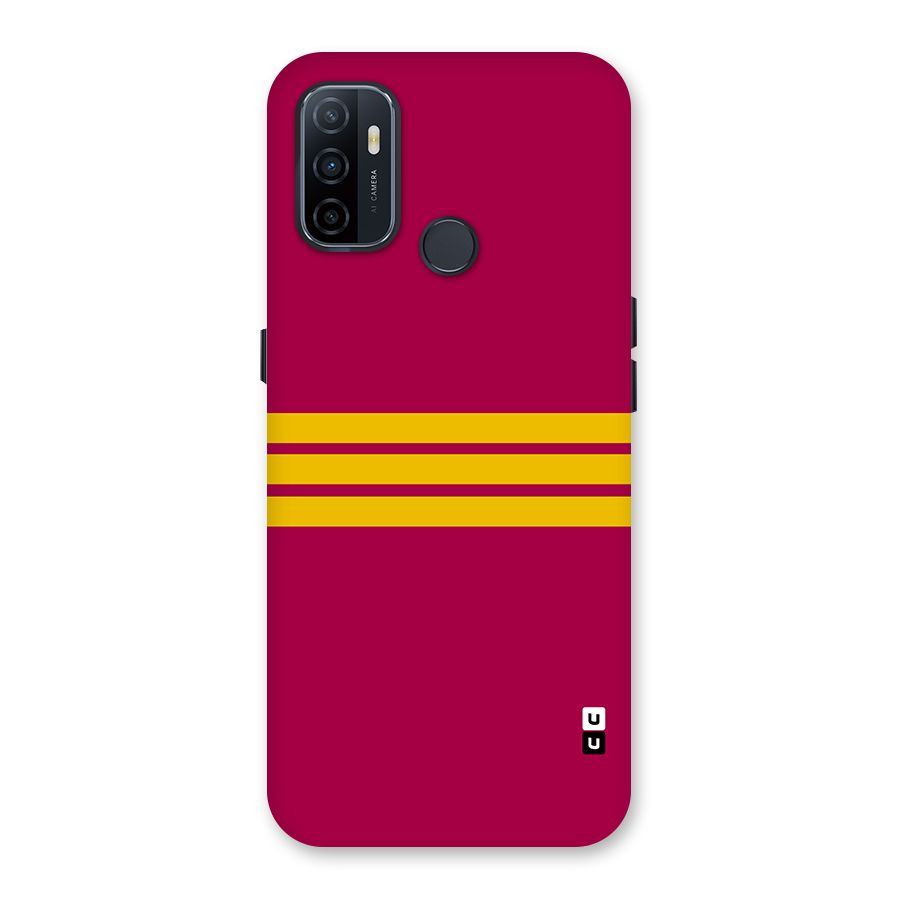 Horizontal Sports Stripes Back Case for Oppo A32