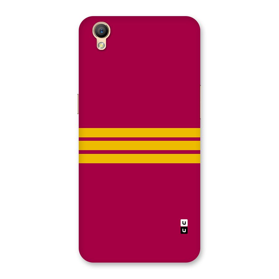 Horizontal Sports Stripes Back Case for Oppo A37