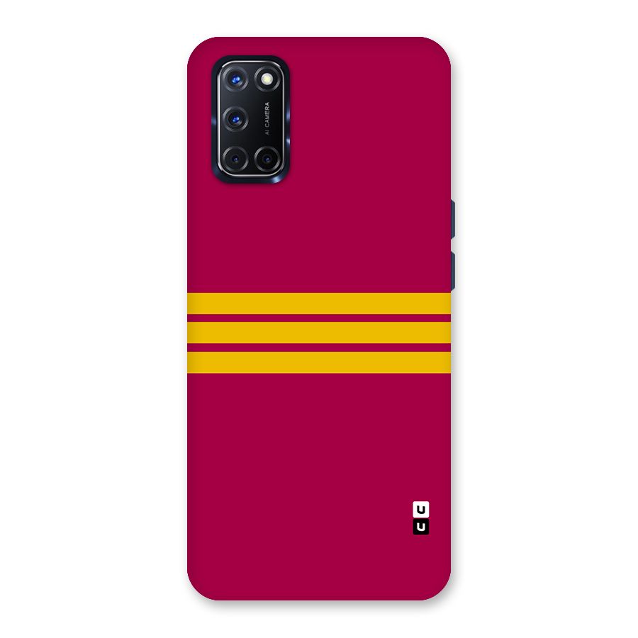 Horizontal Sports Stripes Back Case for Oppo A52