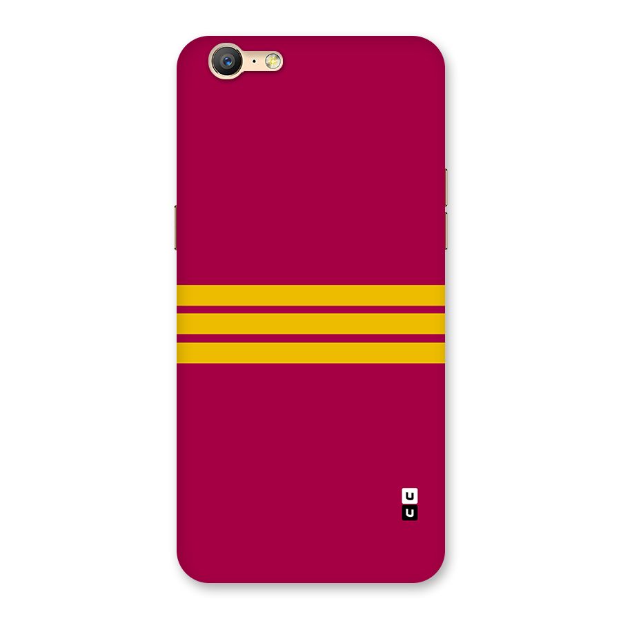 Horizontal Sports Stripes Back Case for Oppo A57