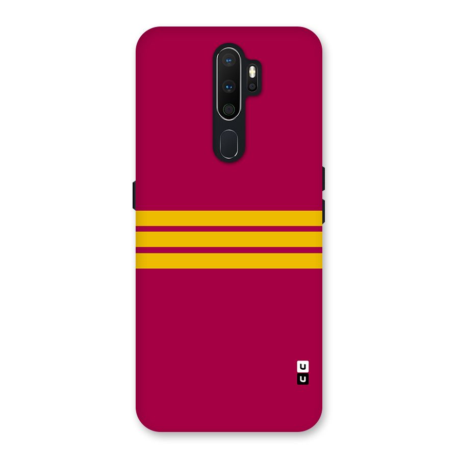Horizontal Sports Stripes Back Case for Oppo A5 (2020)