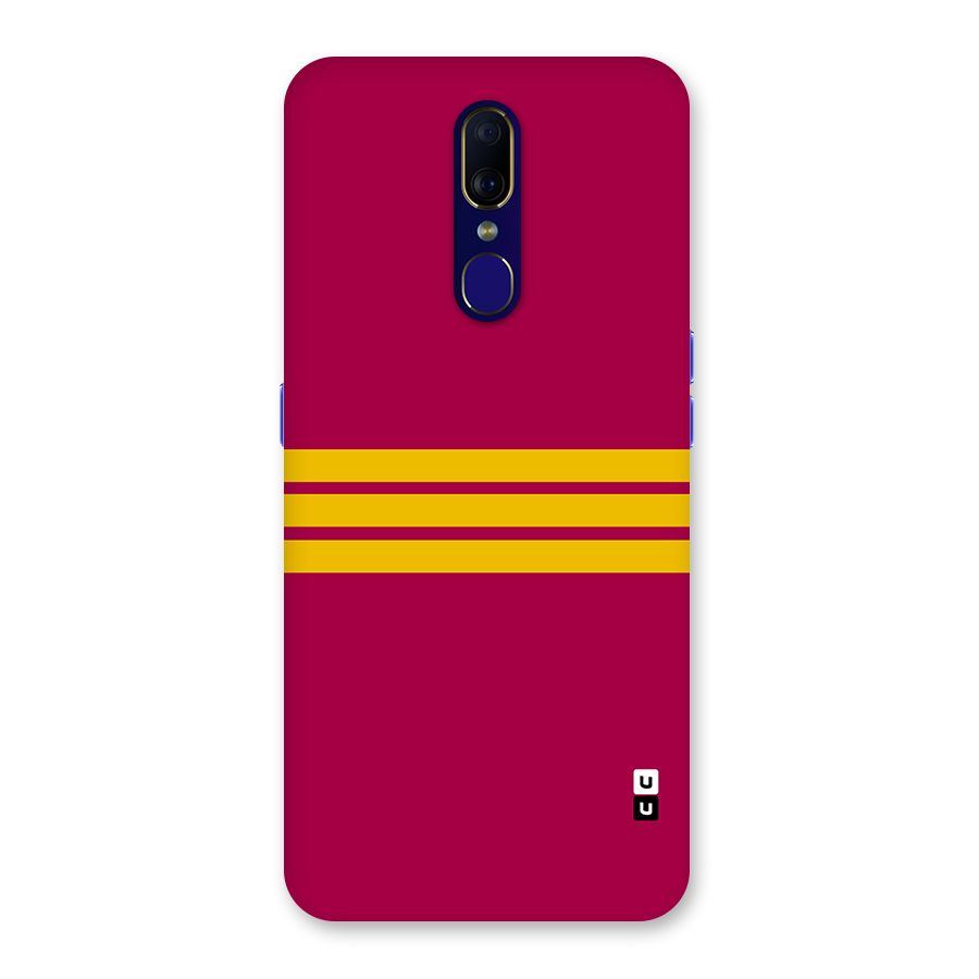 Horizontal Sports Stripes Back Case for Oppo A9