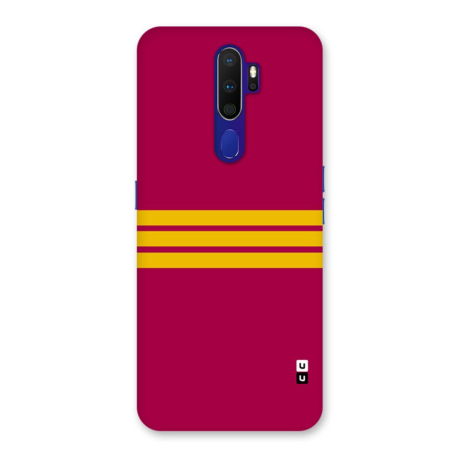 Horizontal Sports Stripes Back Case for Oppo A9 (2020)