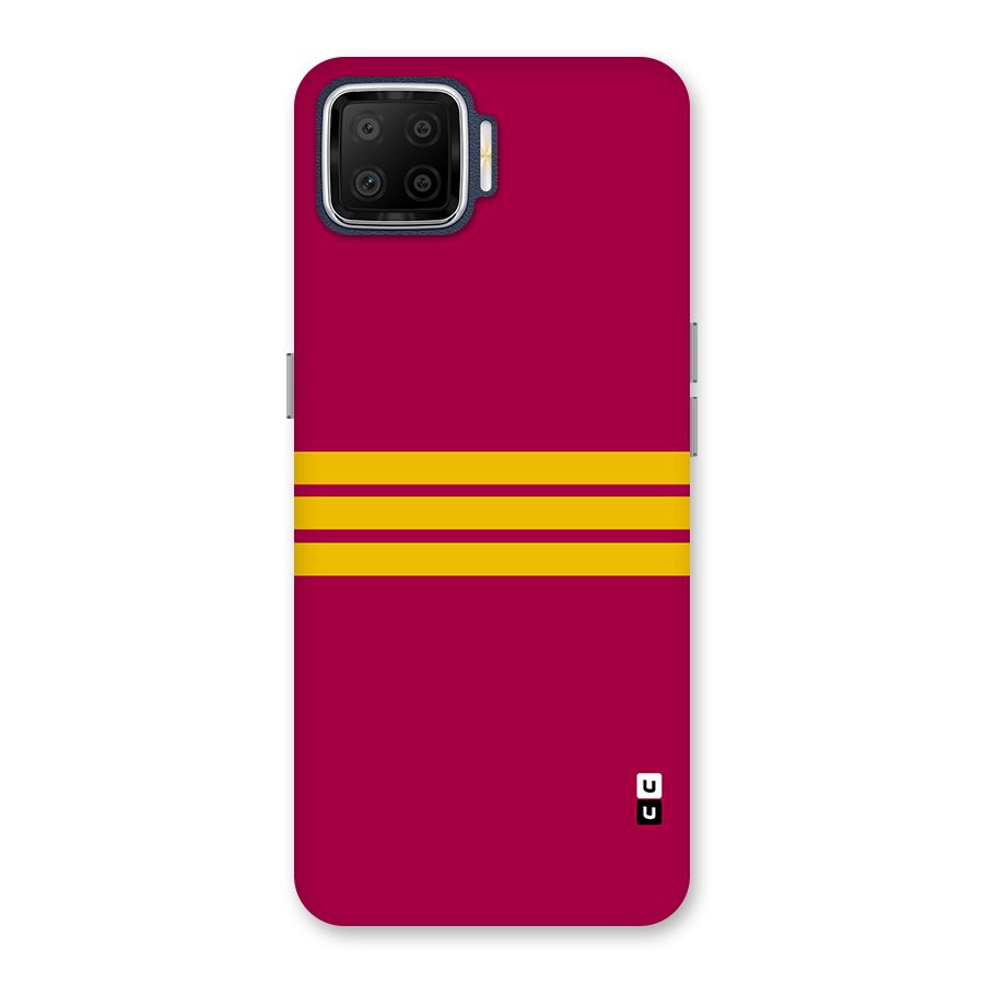 Horizontal Sports Stripes Back Case for Oppo F17