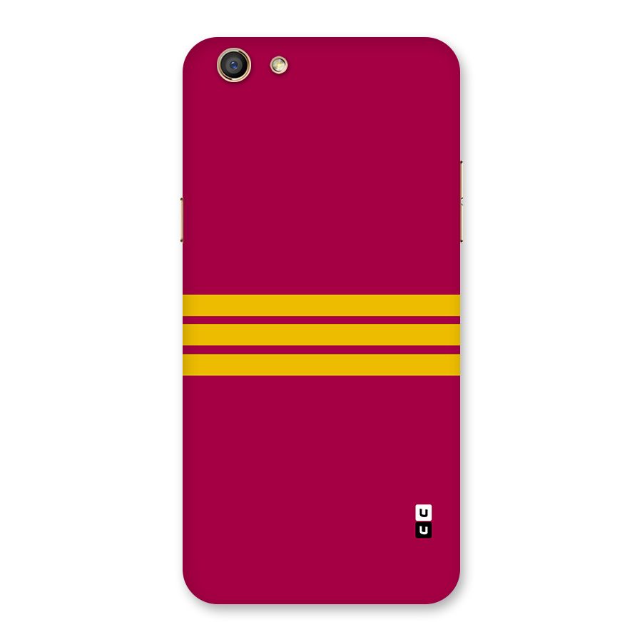 Horizontal Sports Stripes Back Case for Oppo F3