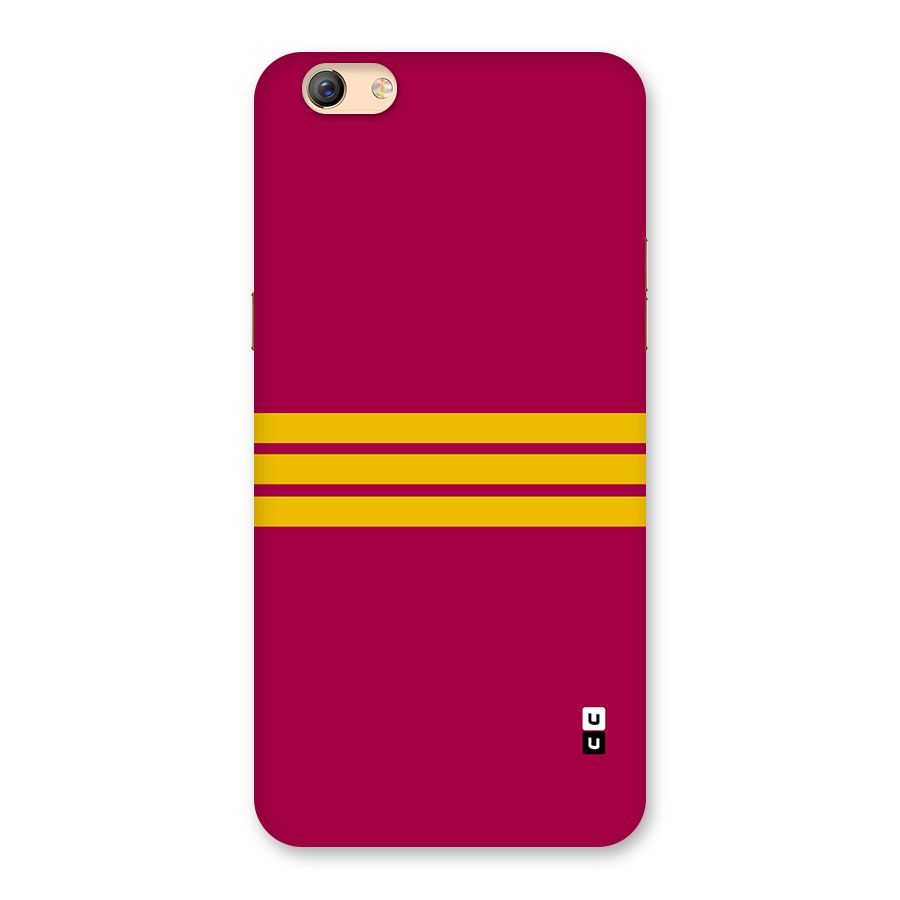Horizontal Sports Stripes Back Case for Oppo F3 Plus