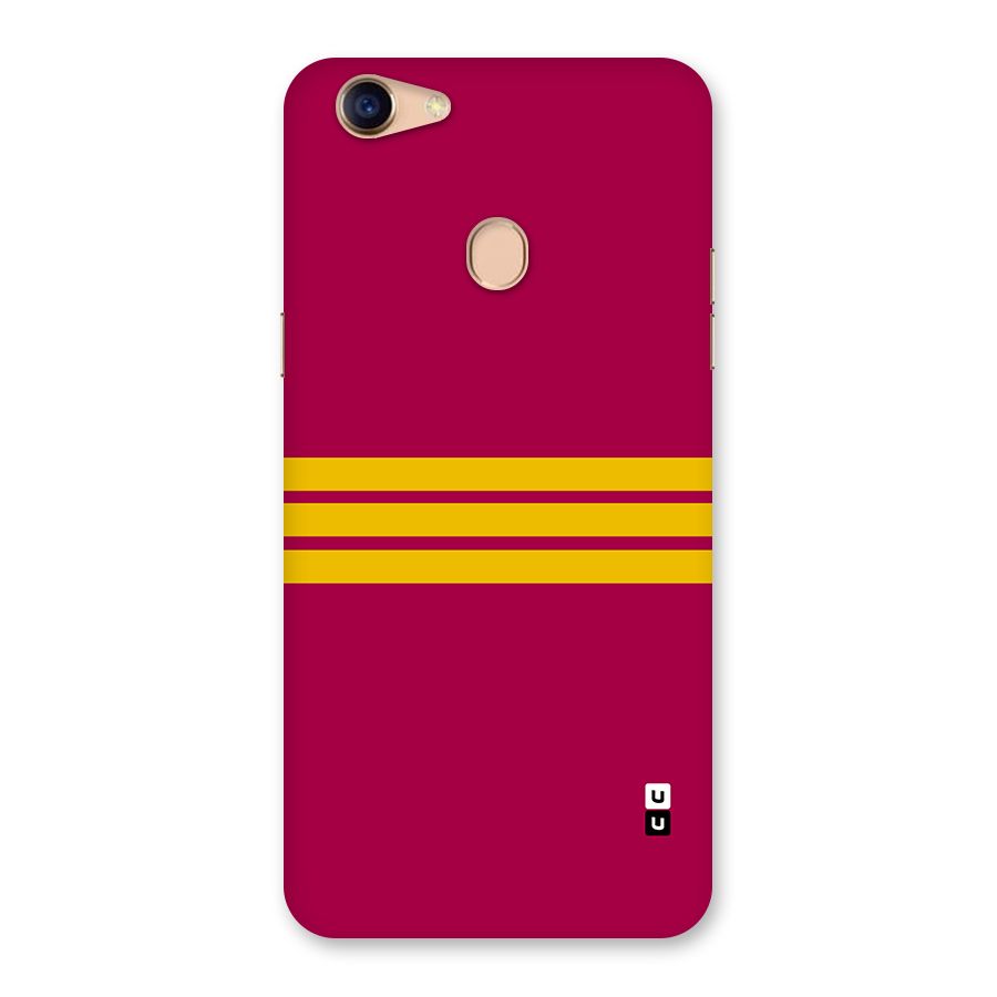 Horizontal Sports Stripes Back Case for Oppo F5 Youth