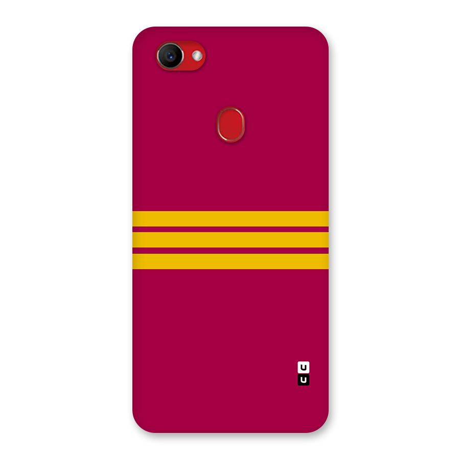 Horizontal Sports Stripes Back Case for Oppo F7