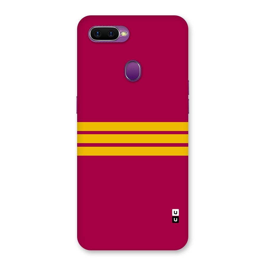 Horizontal Sports Stripes Back Case for Oppo F9