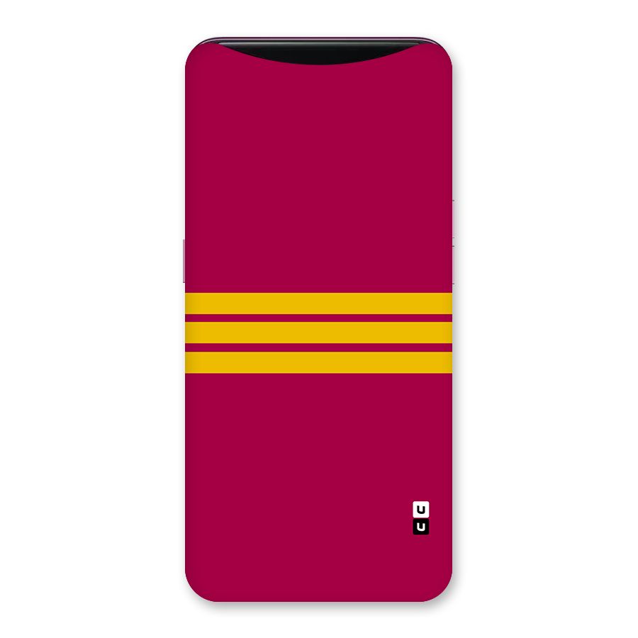 Horizontal Sports Stripes Back Case for Oppo Find X