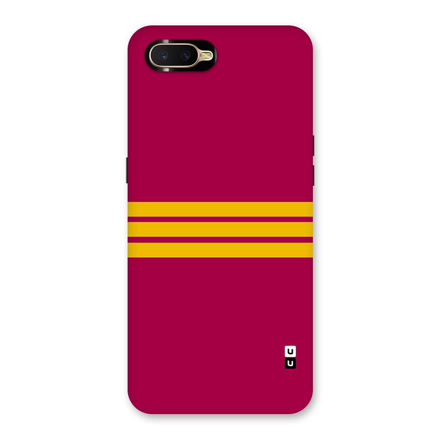 Horizontal Sports Stripes Back Case for Oppo K1