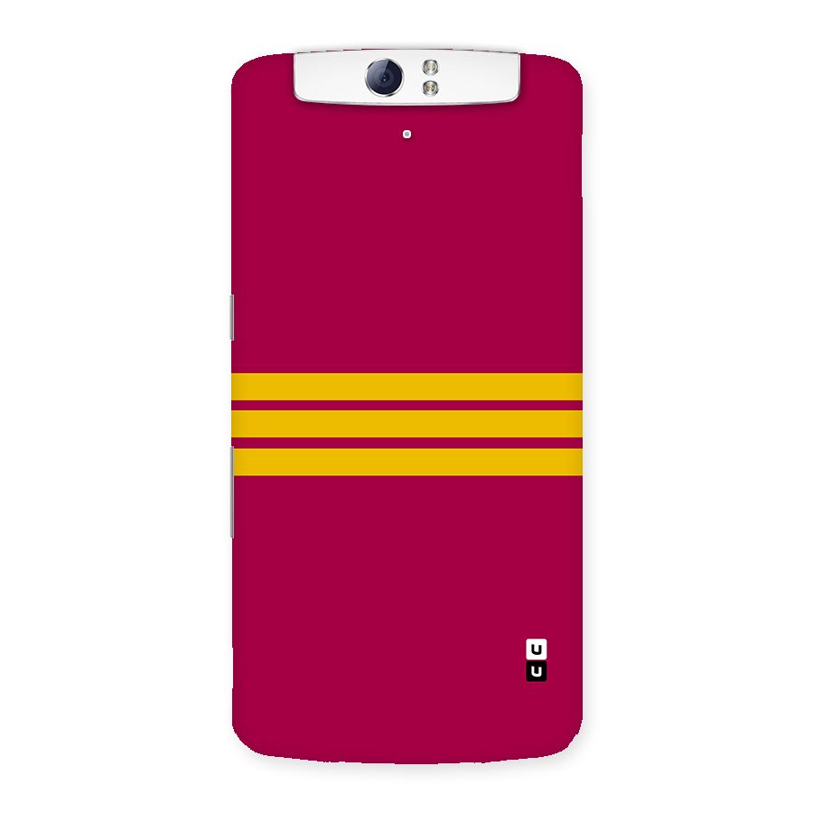 Horizontal Sports Stripes Back Case for Oppo N1