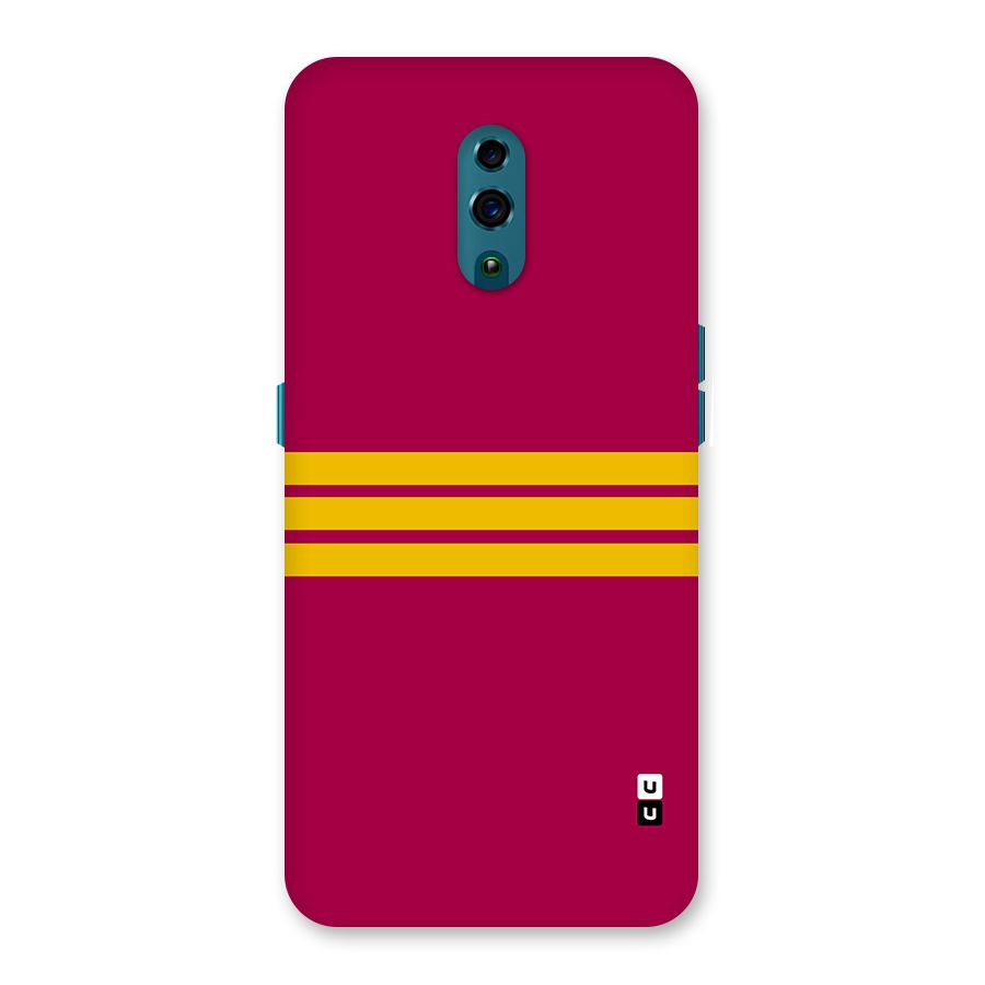Horizontal Sports Stripes Back Case for Oppo Reno