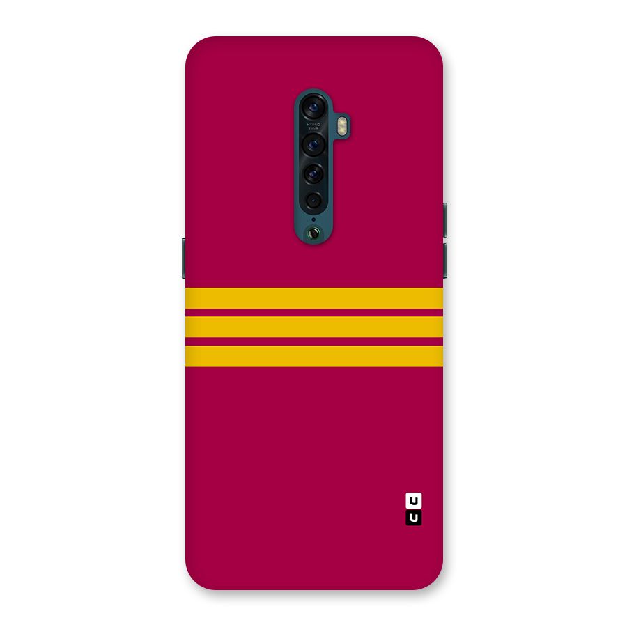 Horizontal Sports Stripes Back Case for Oppo Reno2