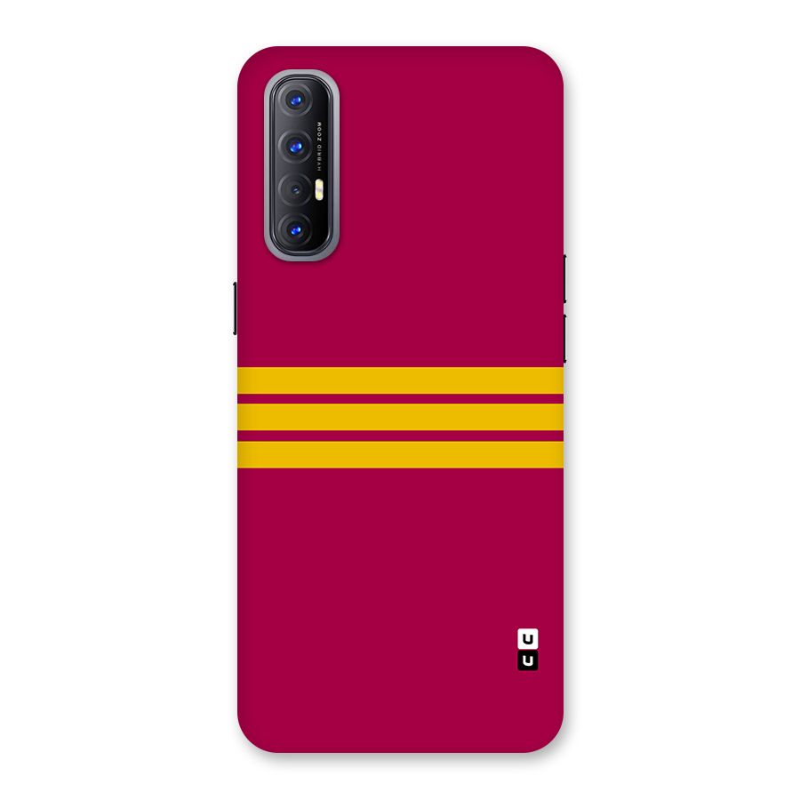 Horizontal Sports Stripes Back Case for Oppo Reno3 Pro
