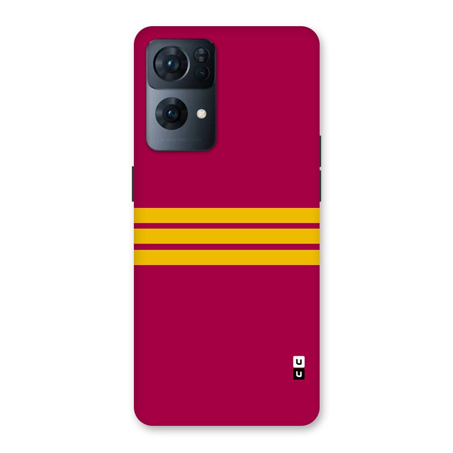 Horizontal Sports Stripes Back Case for Oppo Reno7 Pro 5G
