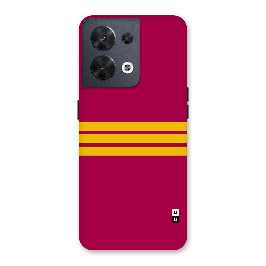 Horizontal Sports Stripes Back Case for Oppo Reno8 5G