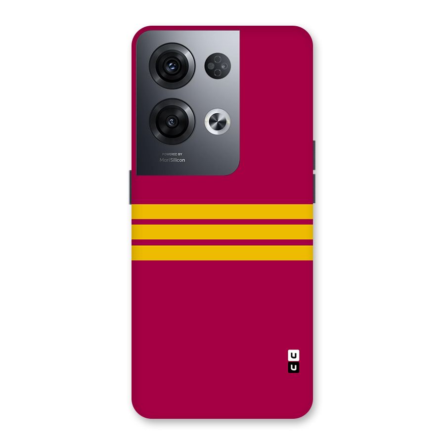 Horizontal Sports Stripes Back Case for Oppo Reno8 Pro 5G