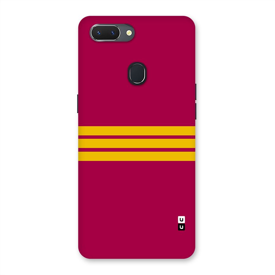 Horizontal Sports Stripes Back Case for Realme 2