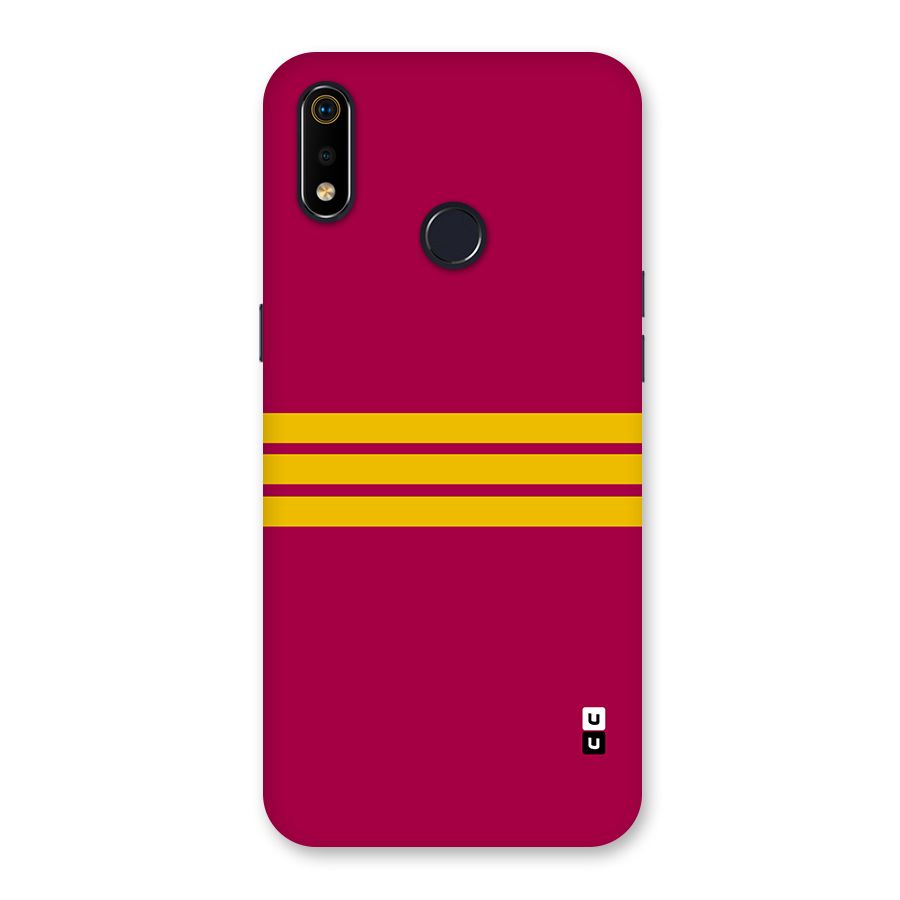 Horizontal Sports Stripes Back Case for Realme 3i