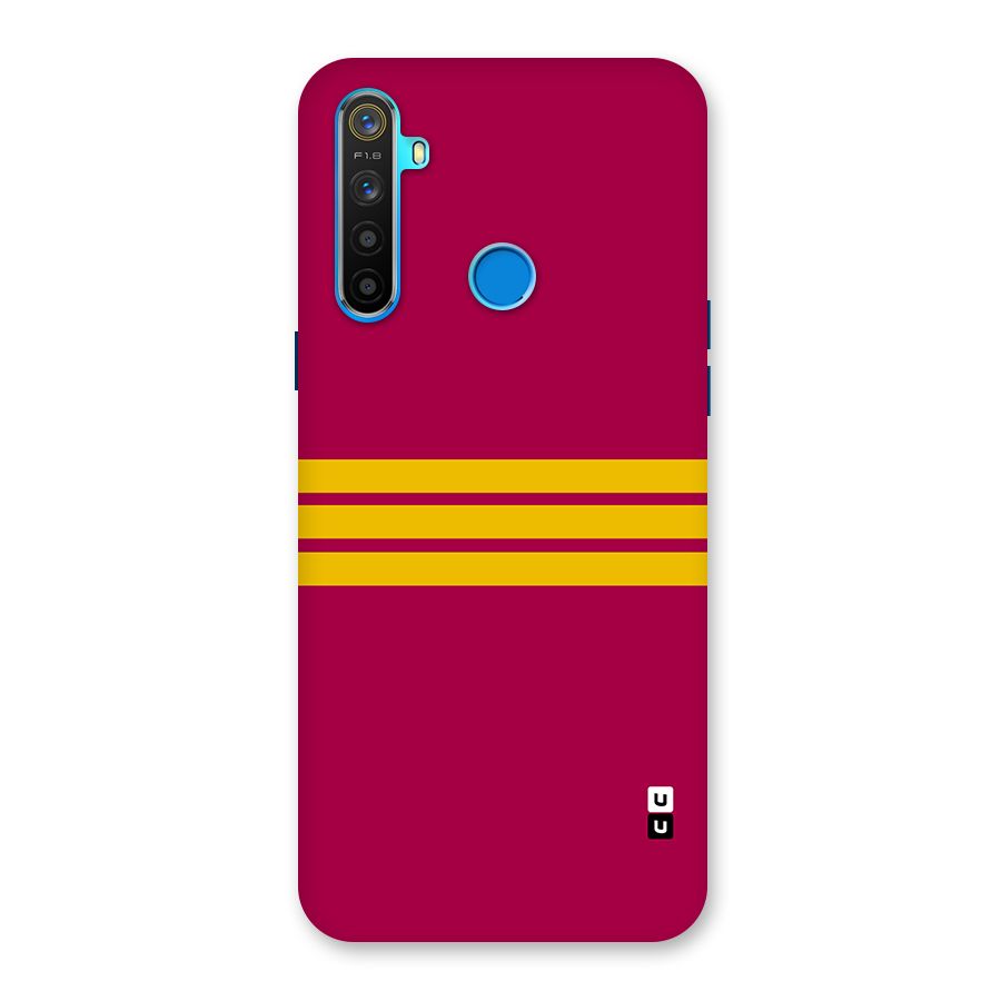 Horizontal Sports Stripes Back Case for Realme 5